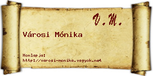 Városi Mónika névjegykártya